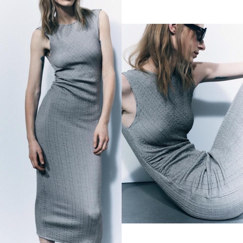 Zara Sparkly Draped Dress